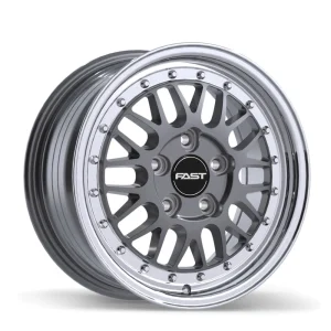 Fast Wheels – FR01 – Gunmetal – 15″x7″ 25mm – All weather Wheels – FR01-1570-80MP+25C726